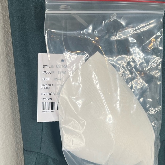 Cynthia & Sahar Evergreen CS105 Full length Luxe Stretch Satin Evening gown XS - Picture 14 of 15